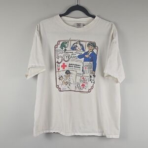 Vintage 90's American Red Cross 50 year anniversary nursing Graphic T-Shirt